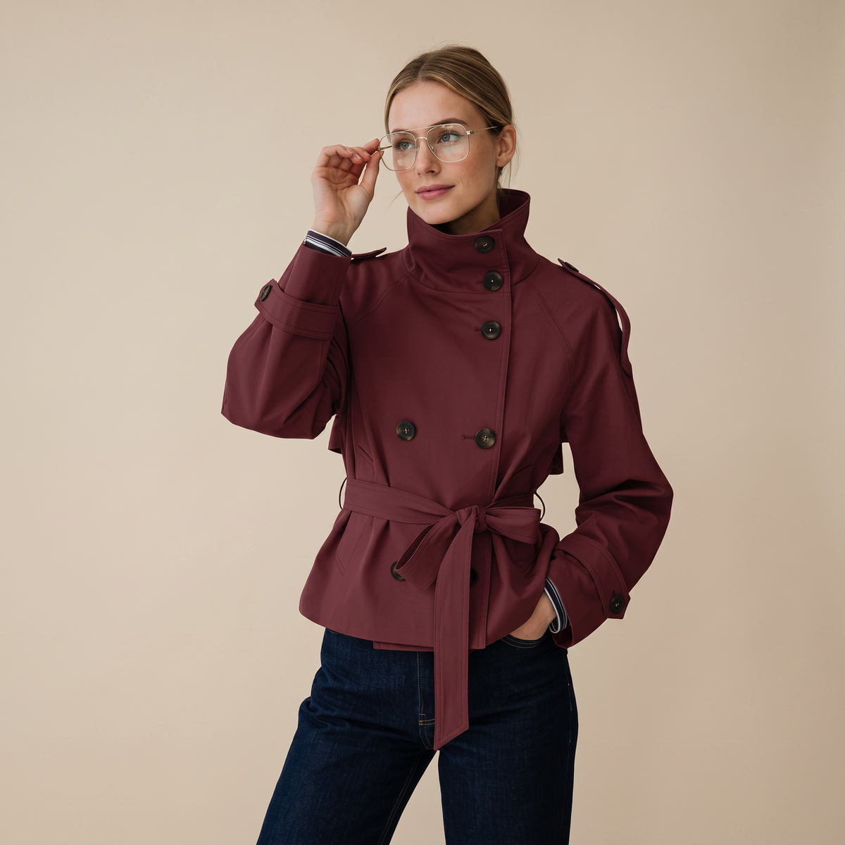 Trench Ursula Femme Olive Ceinture – Valenne