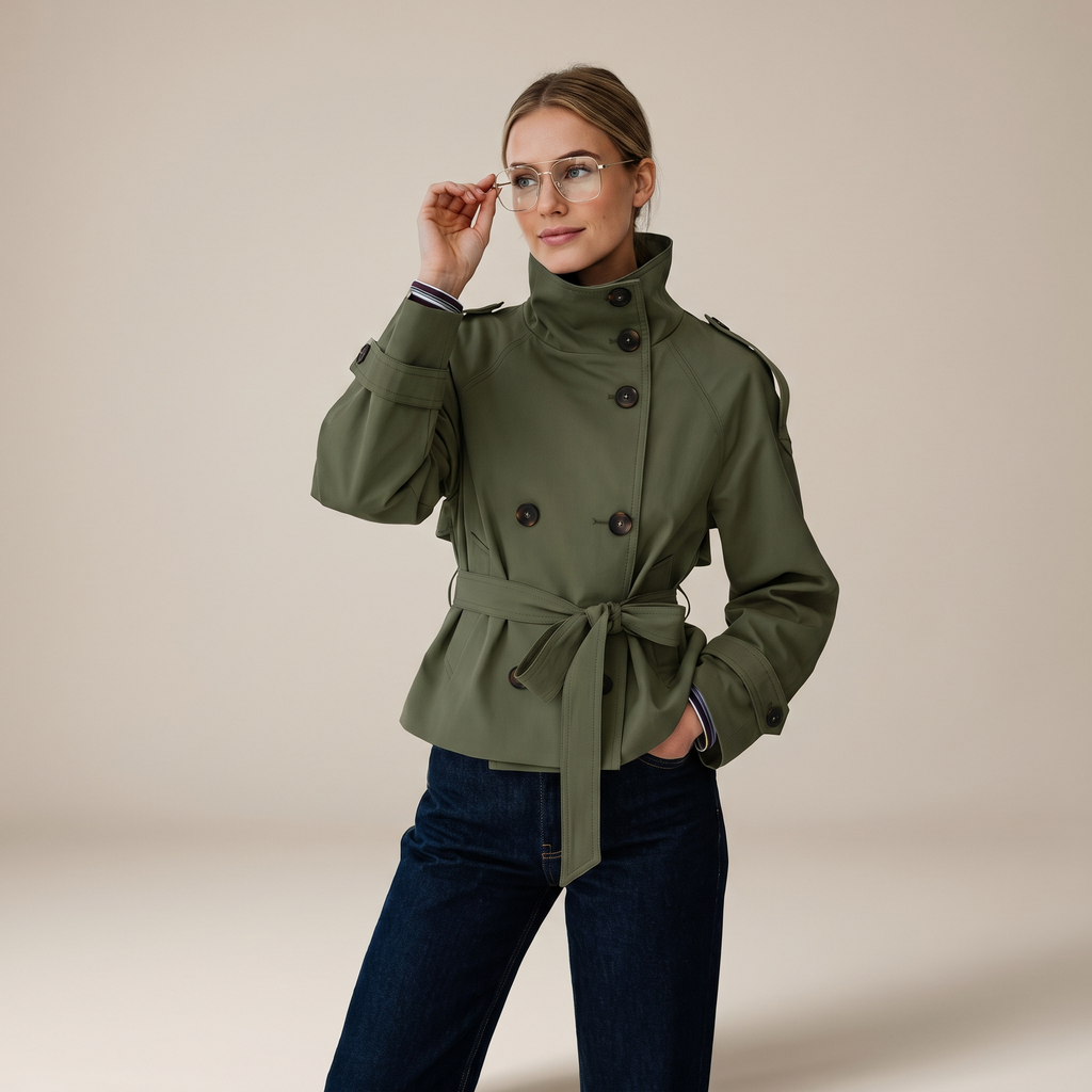 Trench Femme Ursula Beige Ceinturé Double Boutonnage – Valenne