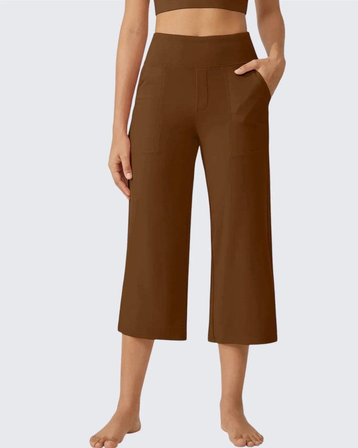 Pantalon Capri Femme Espresso Café – Valenne