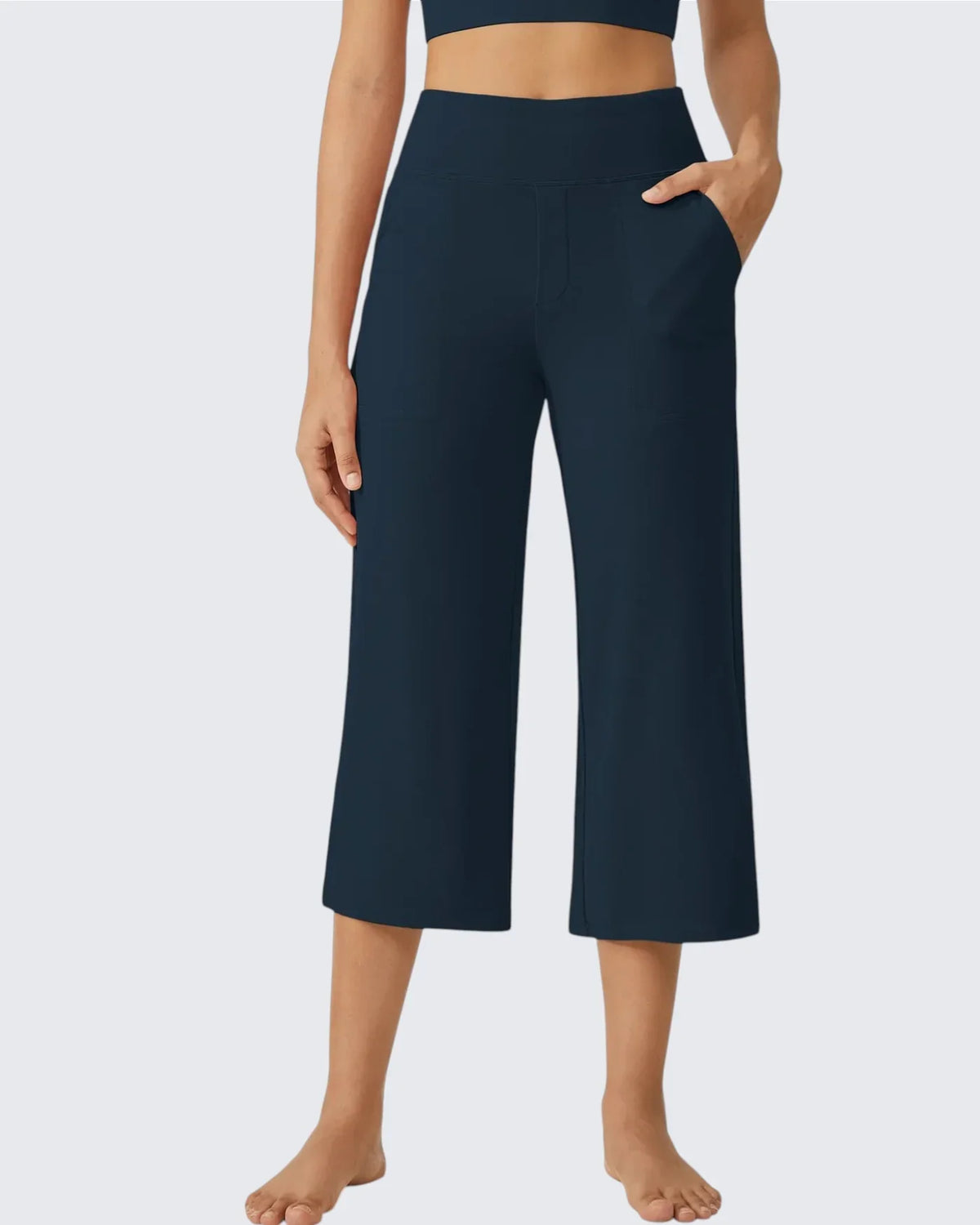 Pantalon Capri Femme Bleu Marine – Valenne
