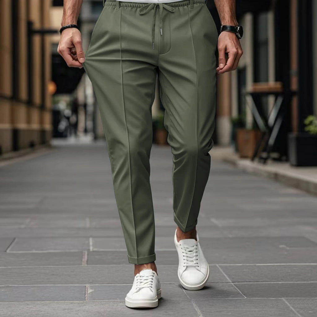 Pantalon Tissé Homme Vert – Valenne
