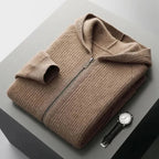 Hoodie Zippé Cachemire Homme Noah Camel – Valenne