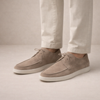 Loafers Suède Homme Vue Latérale – Valenne