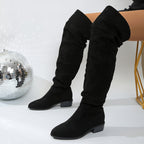 Bottes Hautes Suédine Jolie Gris Style – Valenne