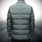 Coupe-Vent Homme Sharp Focus Gris Vert Vue Arrière – Valenne