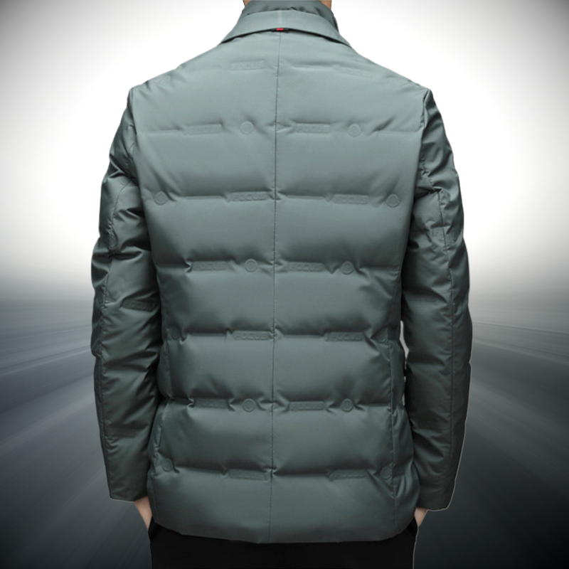 Coupe-Vent Homme Sharp Focus Gris Vert Vue Arrière – Valenne