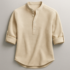 Chemise Henley Hudson Homme Sable – Valenne