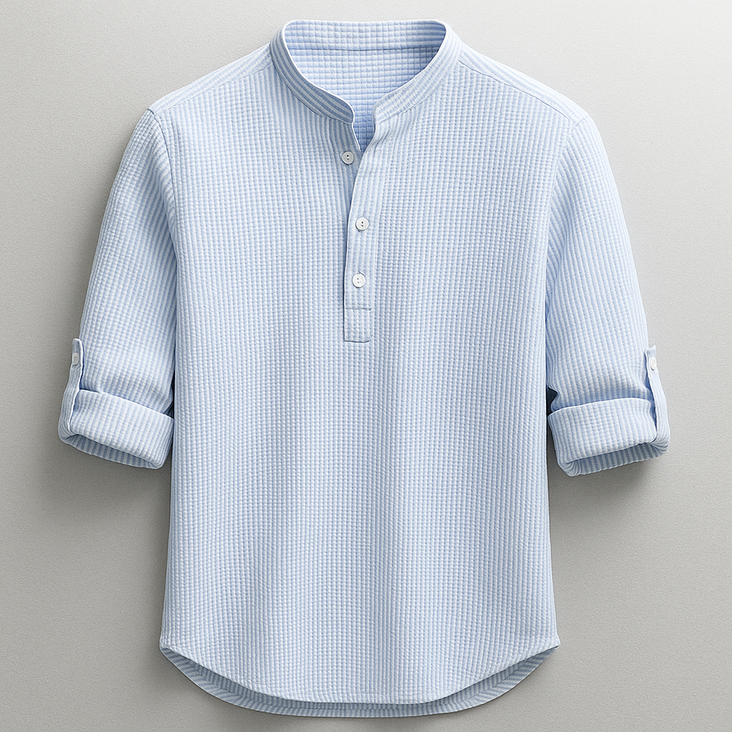Chemise Henley Hudson Homme Bleu – Valenne