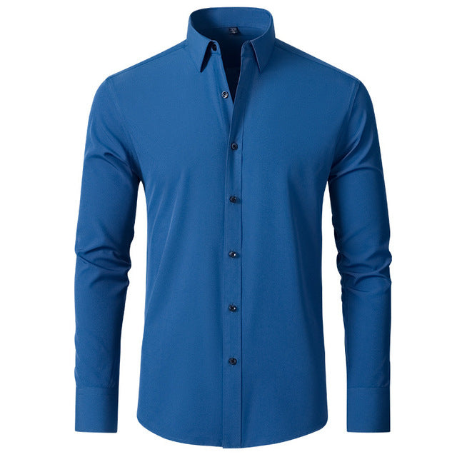 Chemise Extensible Homme Bleu – Valenne