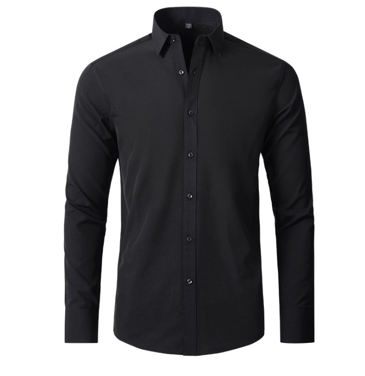 Chemise Fonctionnelle Extensible Homme Noir – Valenne