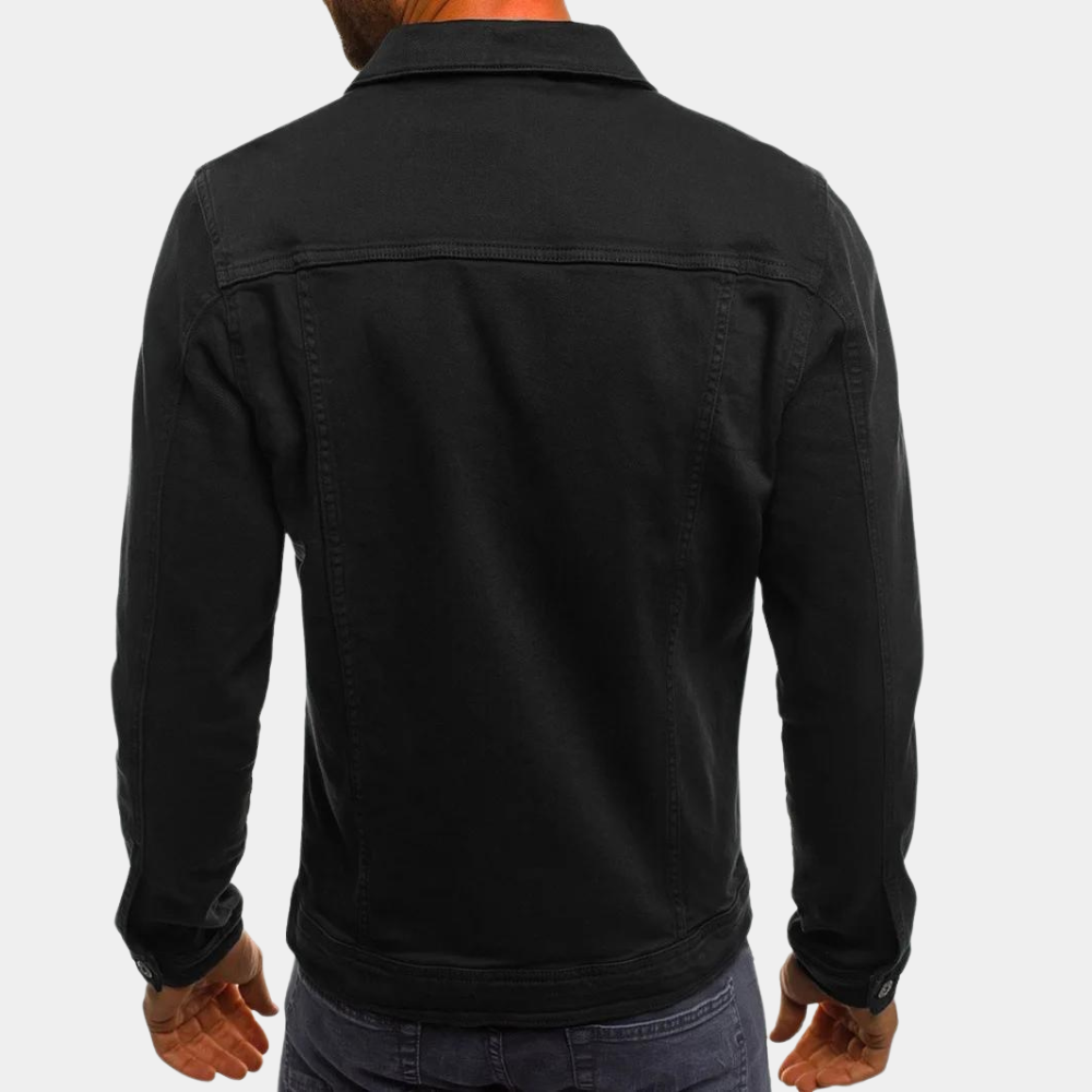 Veste Denim Homme Vue Arrière – Valenne
