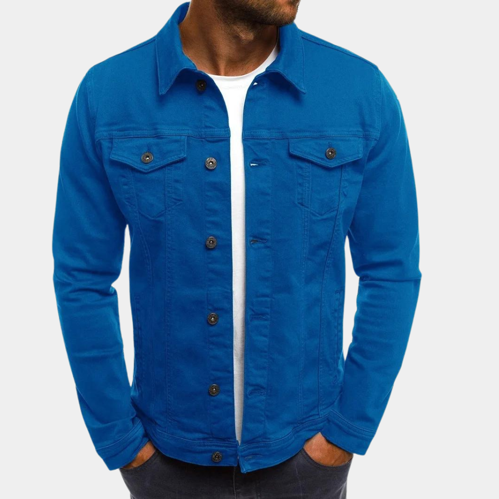 Veste Denim Trucker Homme Bleu – Valenne