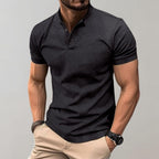 Polo Homme Col Montant Noir – Valenne