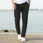Pantalon Lin Homme Kaki Taille Élastique – Valenne