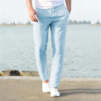 Pantalon Lin Fuselé Homme Noir – Valenne
