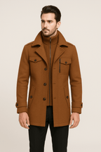 Manteau Felix Marron Vue 2 – Valenne