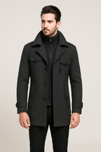 Manteau Felix Noir Homme Vue 3 – Valenne