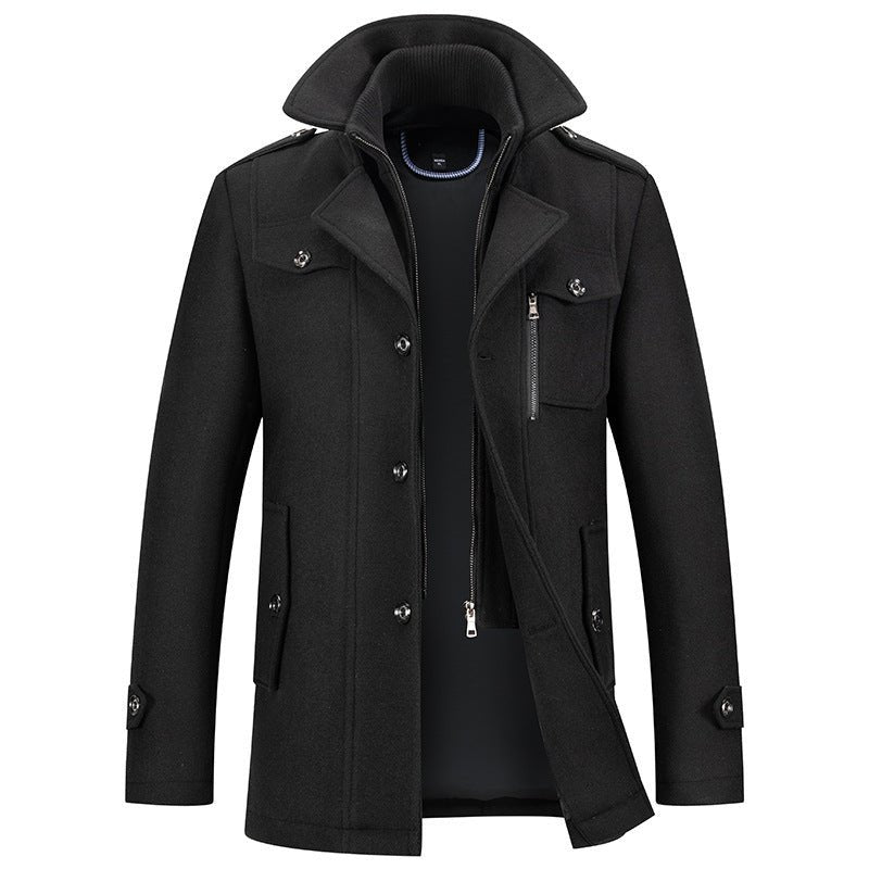 Manteau Xander Noir Vue 2 – Valenne