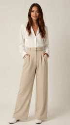pantalon large coupe fluide femme chic