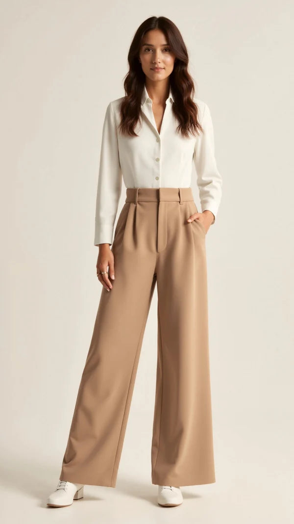 pantalon plissé femme style minimaliste
