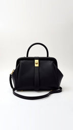 Sac Bellamy Noir Détail Fermoir Doré – Valenne