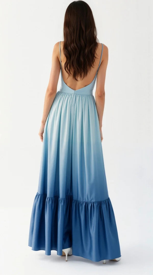 Robe longue élégante pour soirée plage