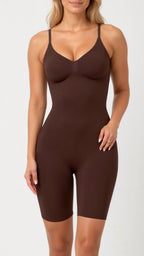 Bodysuit Gainant Mi-Cuisse Marron – Valenne