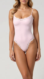 Bodysuit Dentelle Thong Rose – Valenne