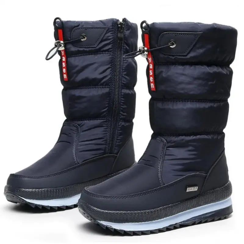 Bottes Neige Femme Bleu Pull-On – Valenne