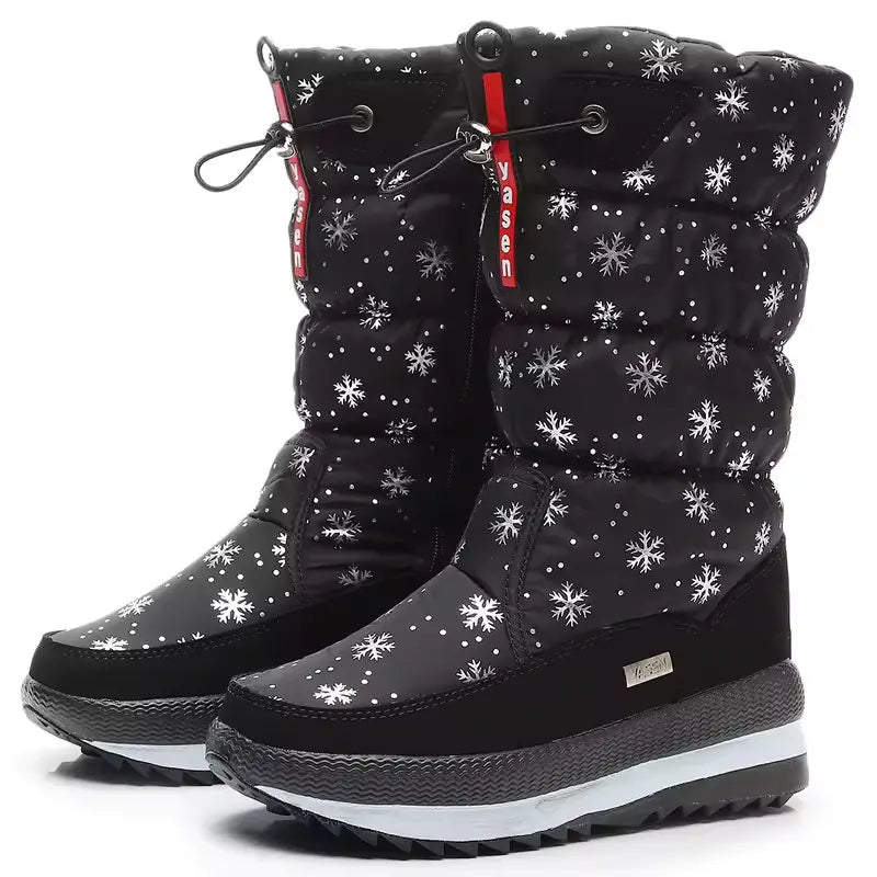 Bottes Neige Style Noir Neige – Valenne
