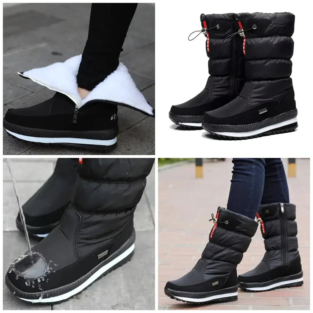 Bottes Neige Femme Détail Semelle Antidérapante – Valenne
