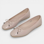 Ballerines Femme Rose Nœud Cuir Verni – Valenne