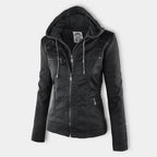 Veste Cuir Moto Femme Vue Arrière – Valenne