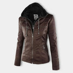 Veste Moto Femme Camel Portée – Valenne