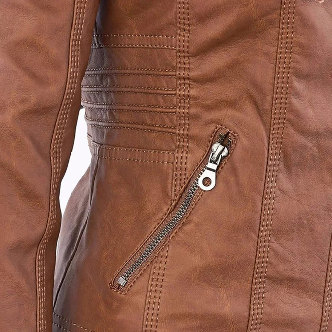 Veste Cuir Moto Capuche Femme Grande Taille – Valenne