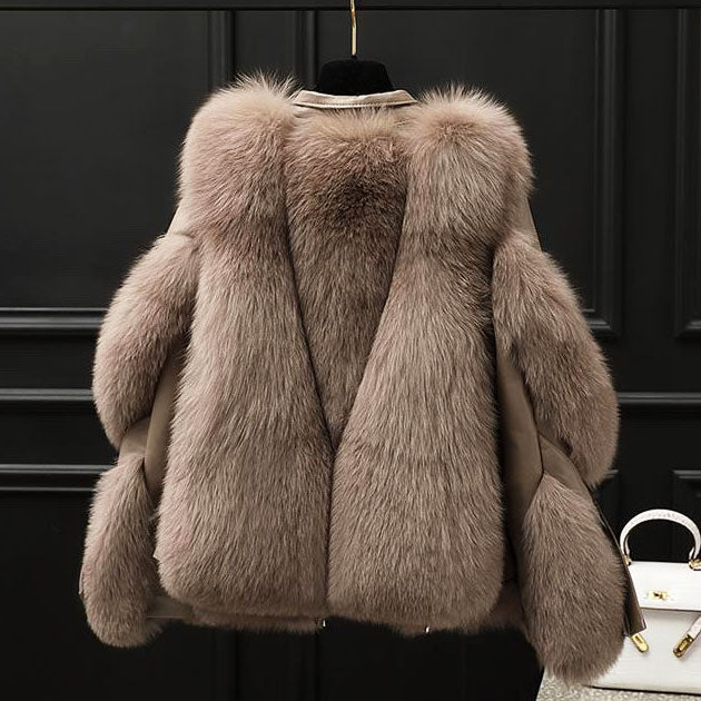 Veste Cuir Fourrure Détail Col – Valenne