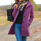Pea Coat Femme Violet Laine – Valenne