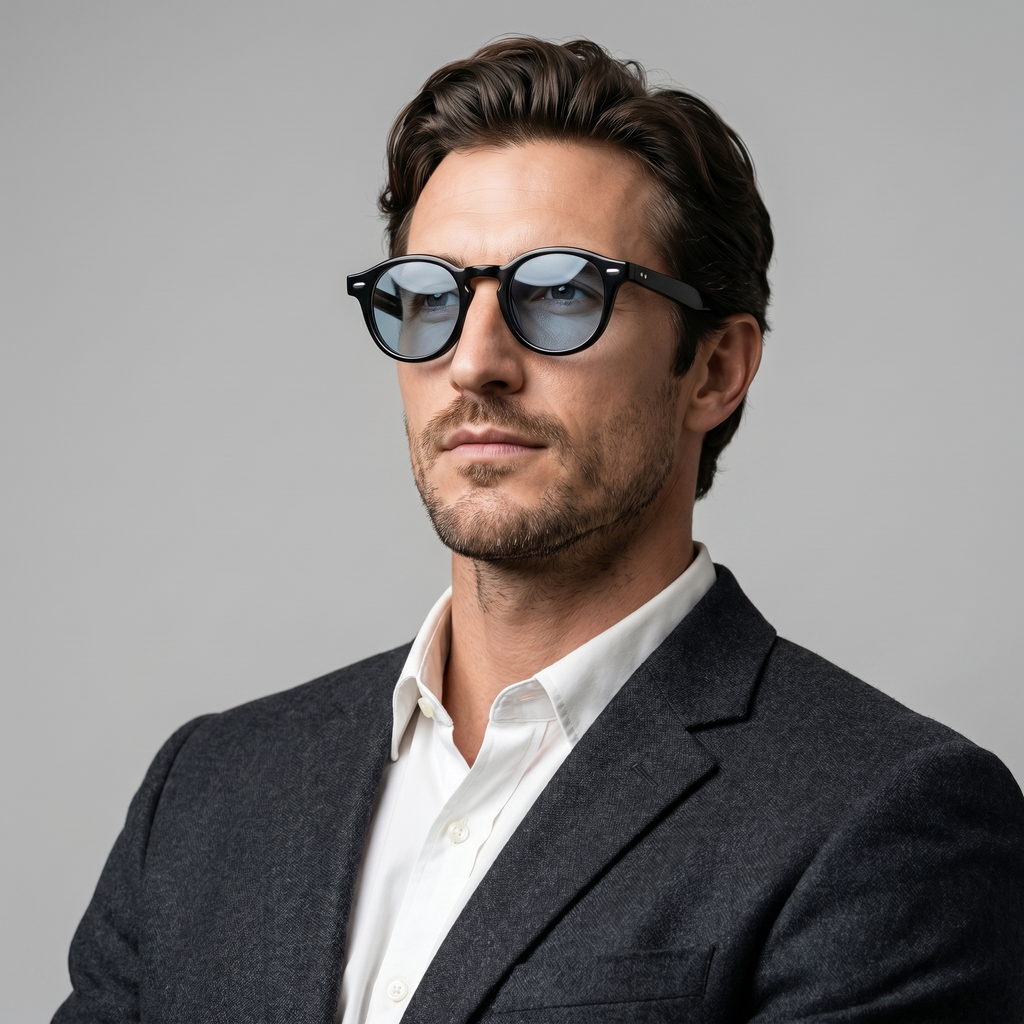 Lunettes Homme Rondes Acétate Côté – Valenne
